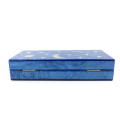 Luxury moon and stars gold and silver glitter sparking blue marble acrylic clutch bag ladies evening bags